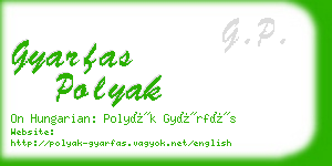 gyarfas polyak business card